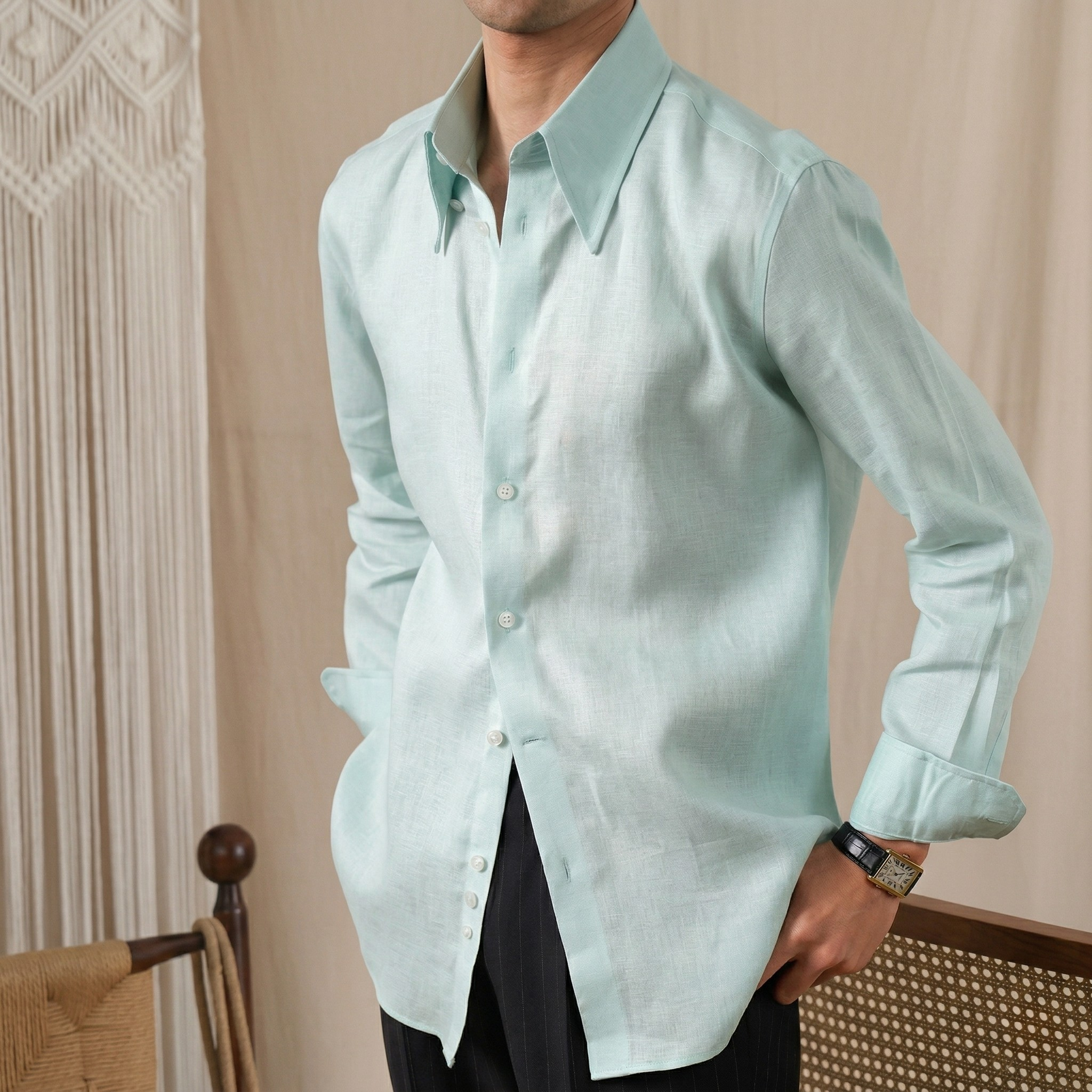 Camisa Capri de lino Set