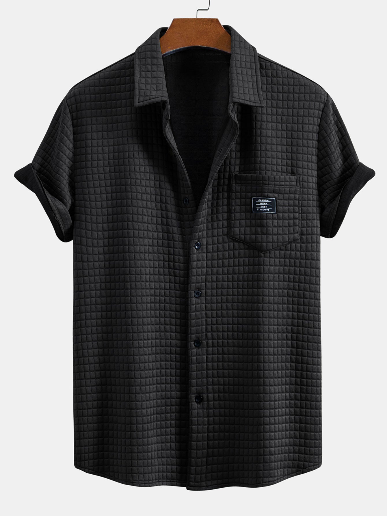 Camisa de manga corta Waffle