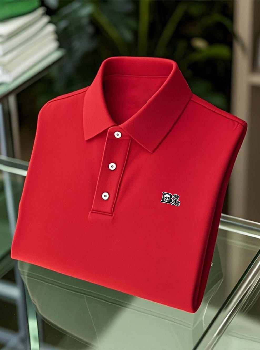 Camisa polo ejecutivo casual Button de manga corta para hombre