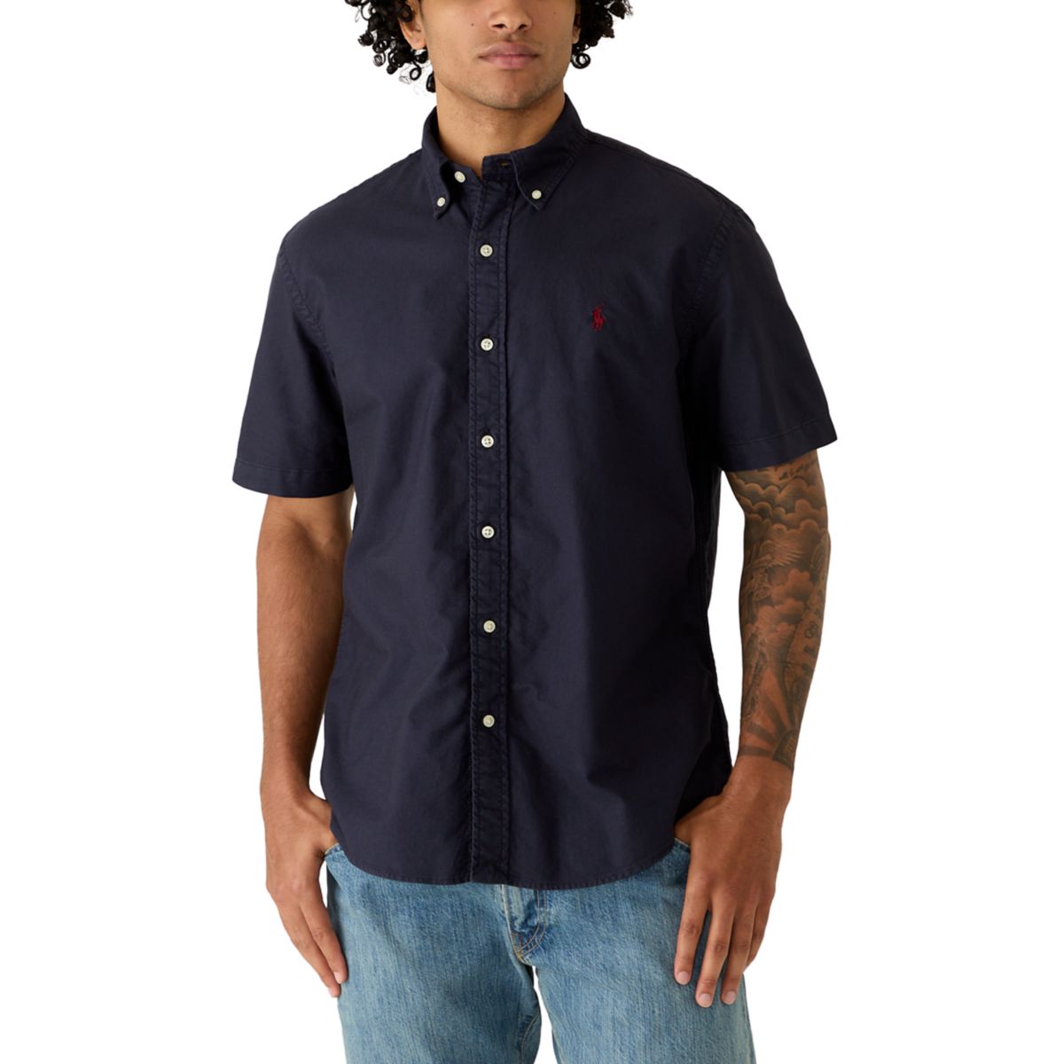 Men's Classic Fit Garment-Dyed Oxford Shirt - 1