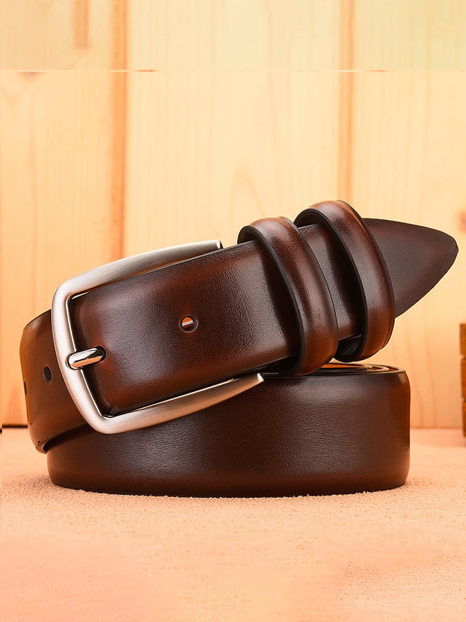 Cinturón vintage para exterior desgastado cuero para hombre