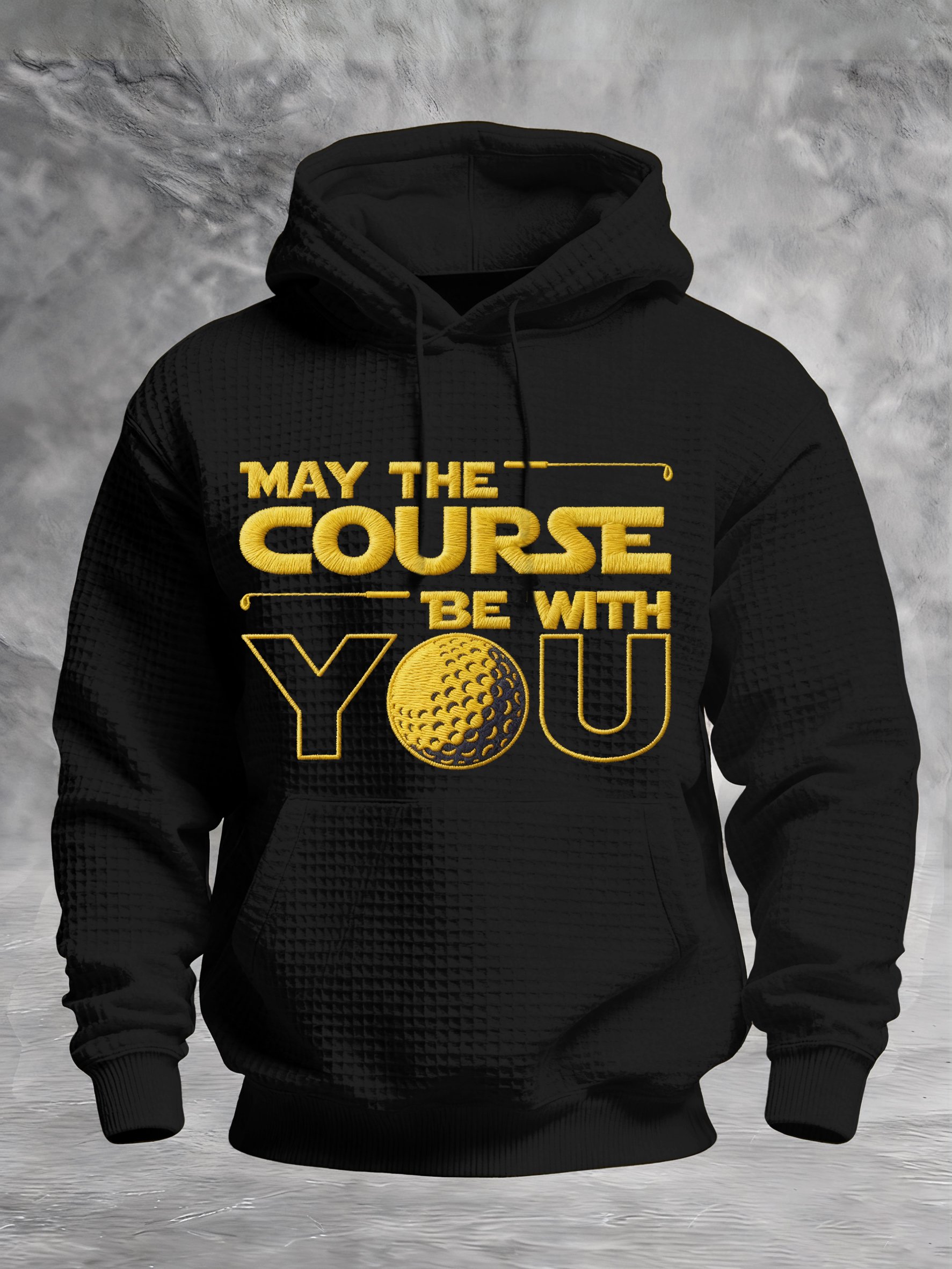 Winter Golf Enthusiast estampado Hooded Top para hombre