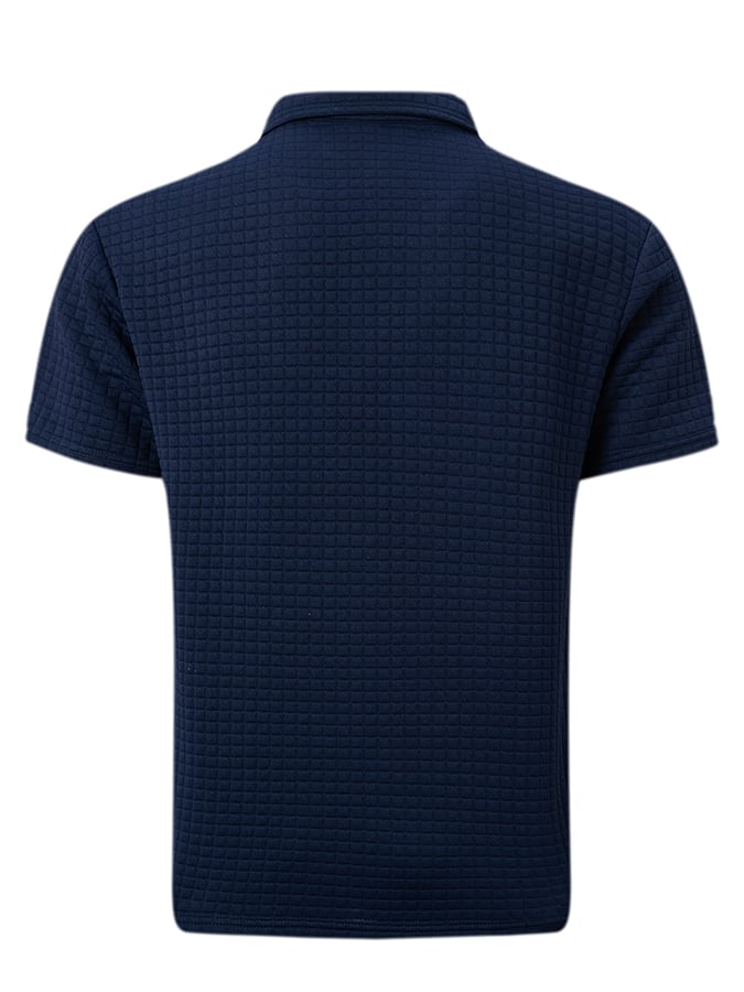 Camisa polo jacquard a cuadros Fabric de moda casual para hombre