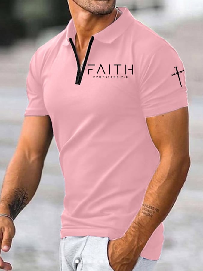 Camisa polo Faith estampado para hombre