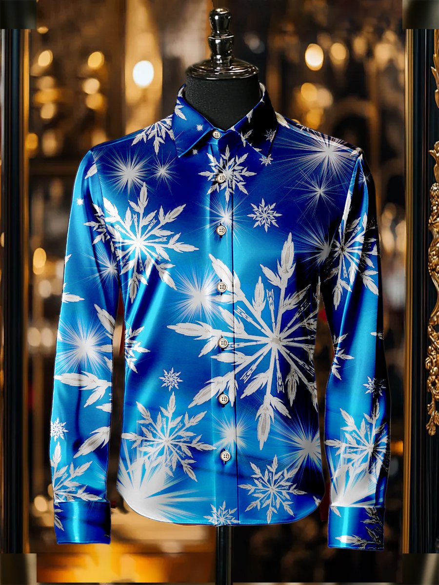 Camisa seda de lujo ejecutivo de manga larga para hombre