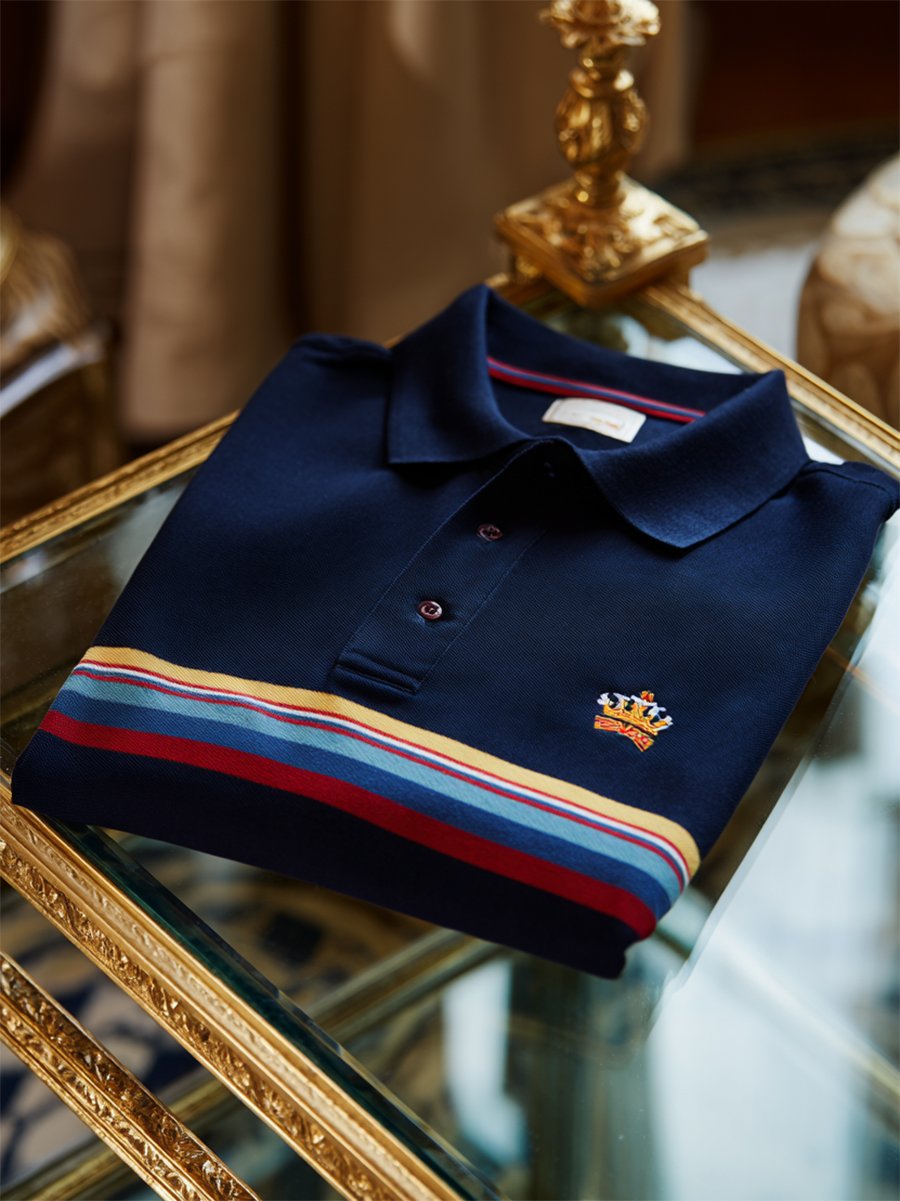 Camisa polo vintage ejecutivo de manga larga para hombre