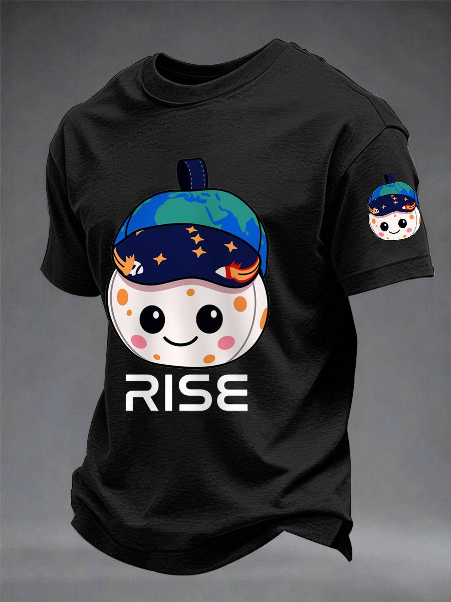 Camiseta Artemis II estampado casual para hombre
