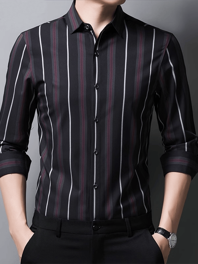 Camisa a rayas ejecutivo casual para hombre