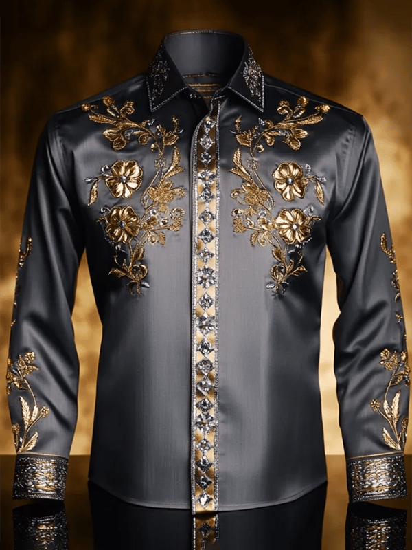 Camisa de lujo Gorgeous de manga larga para hombre