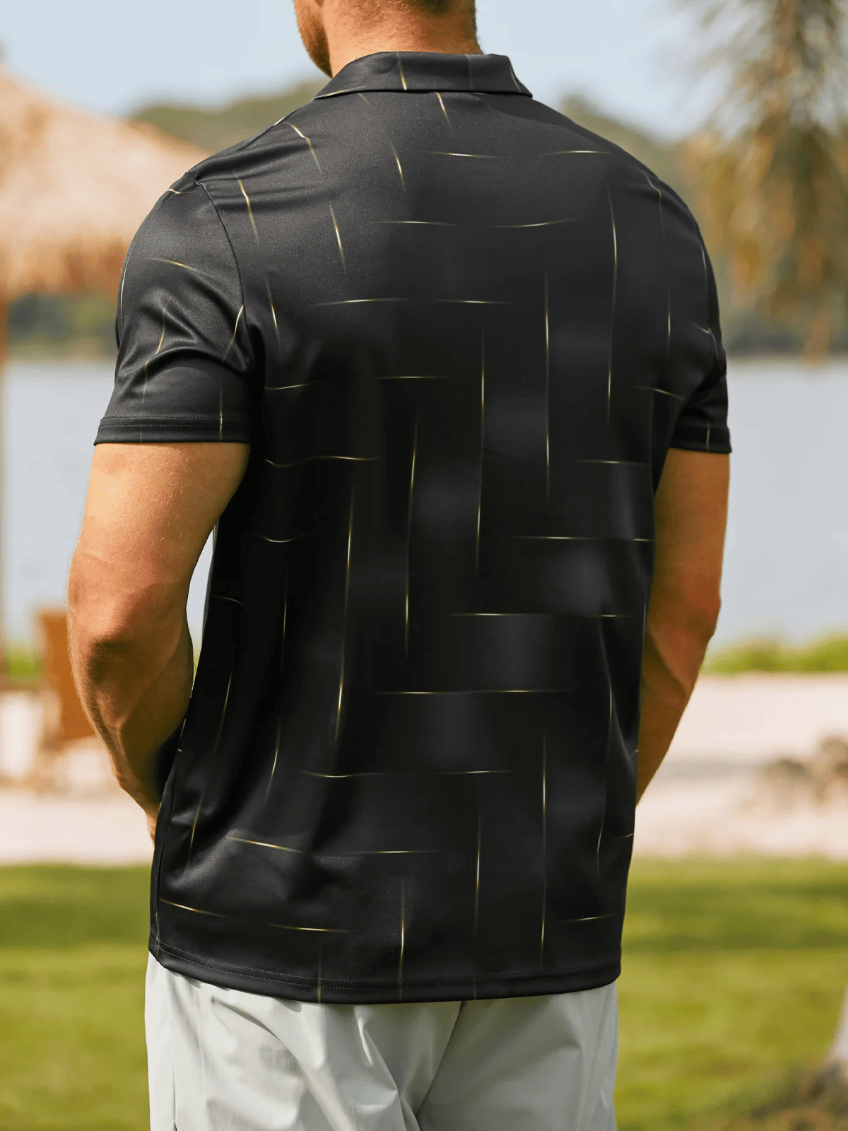 Camisa polo casual Color para hombre