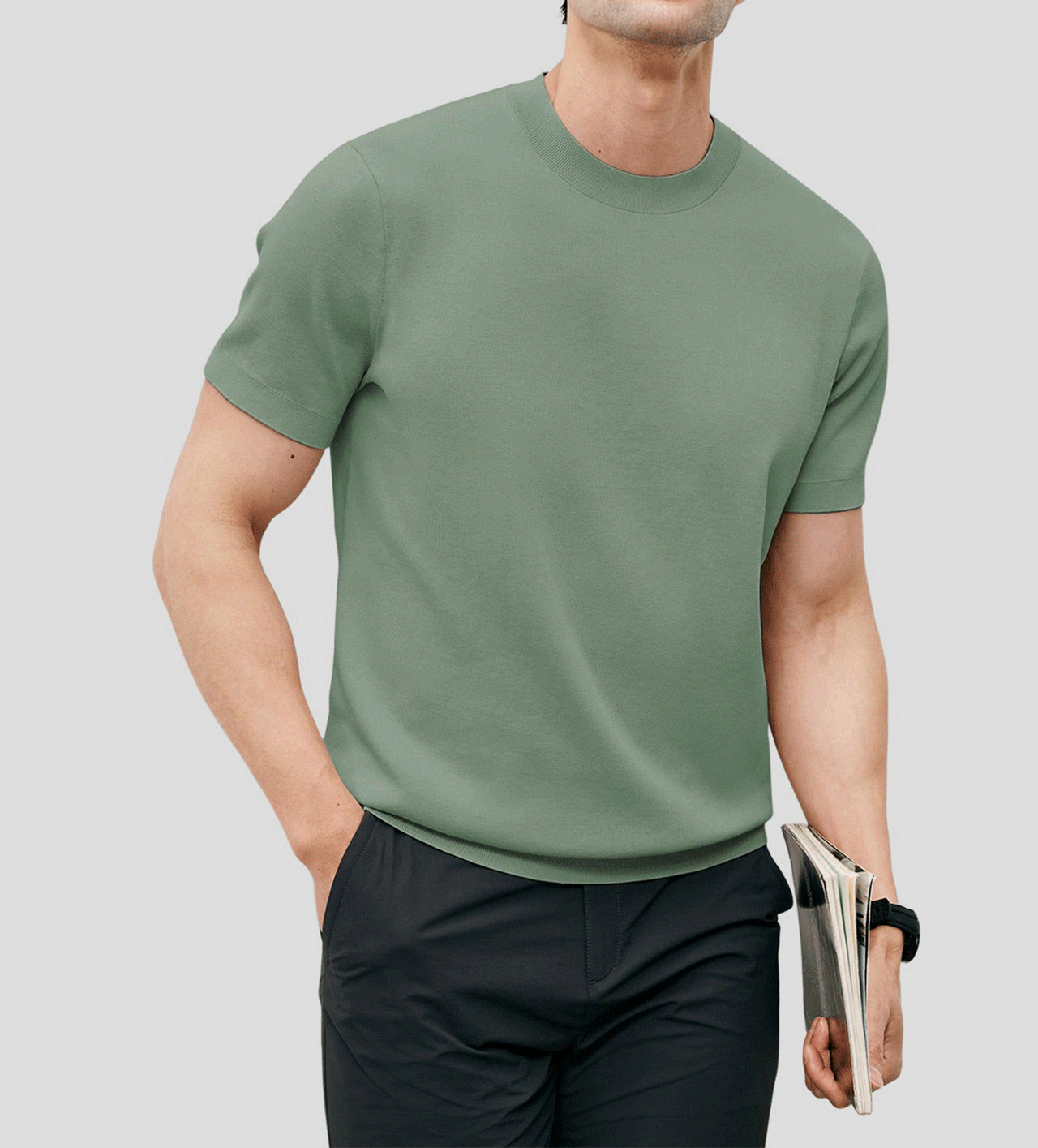 Camiseta Gentletejido de manga corta tejidoted