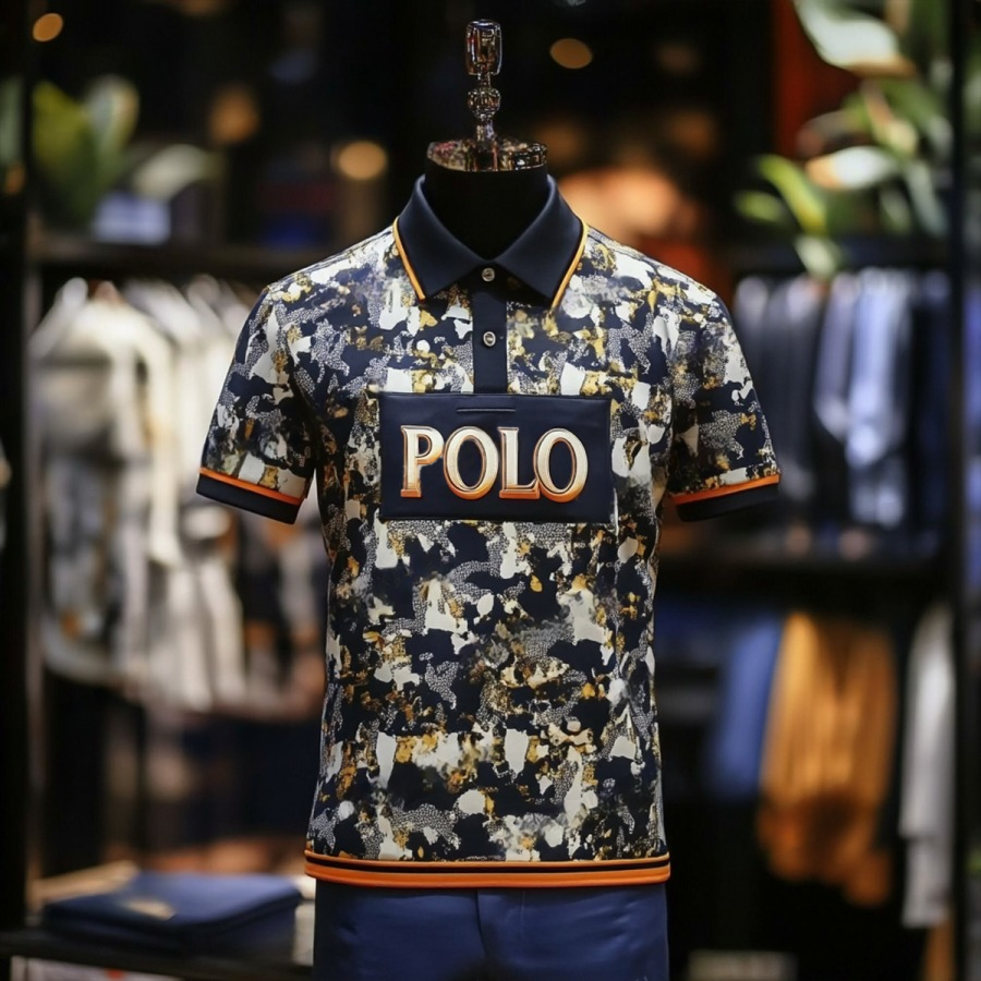 Camisa polo de lujo ejecutivo casual Vacation de manga corta