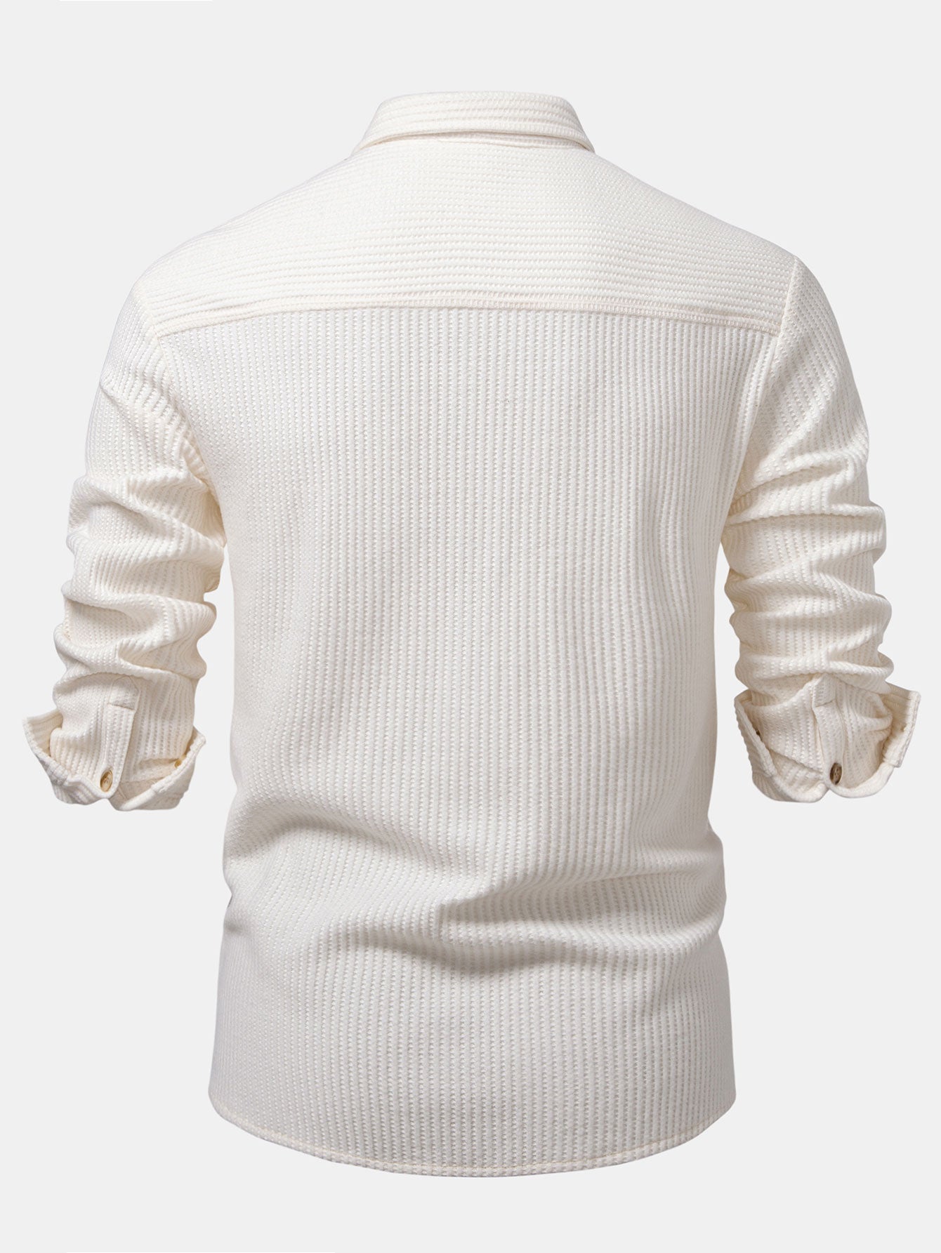 Camisa de manga larga Waffle Button Up