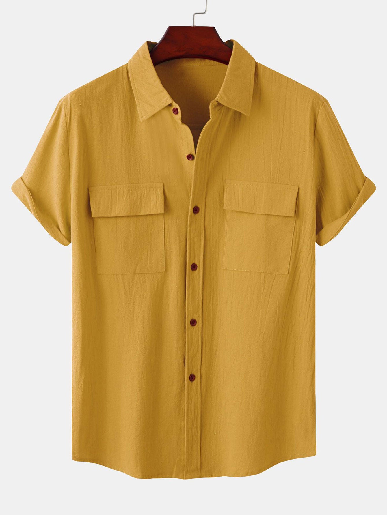 Camisa Man Button Up With Patch Pockets