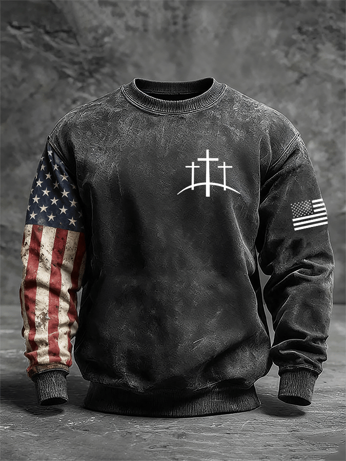 Sudadera Faith estampado cuello redondo para hombre