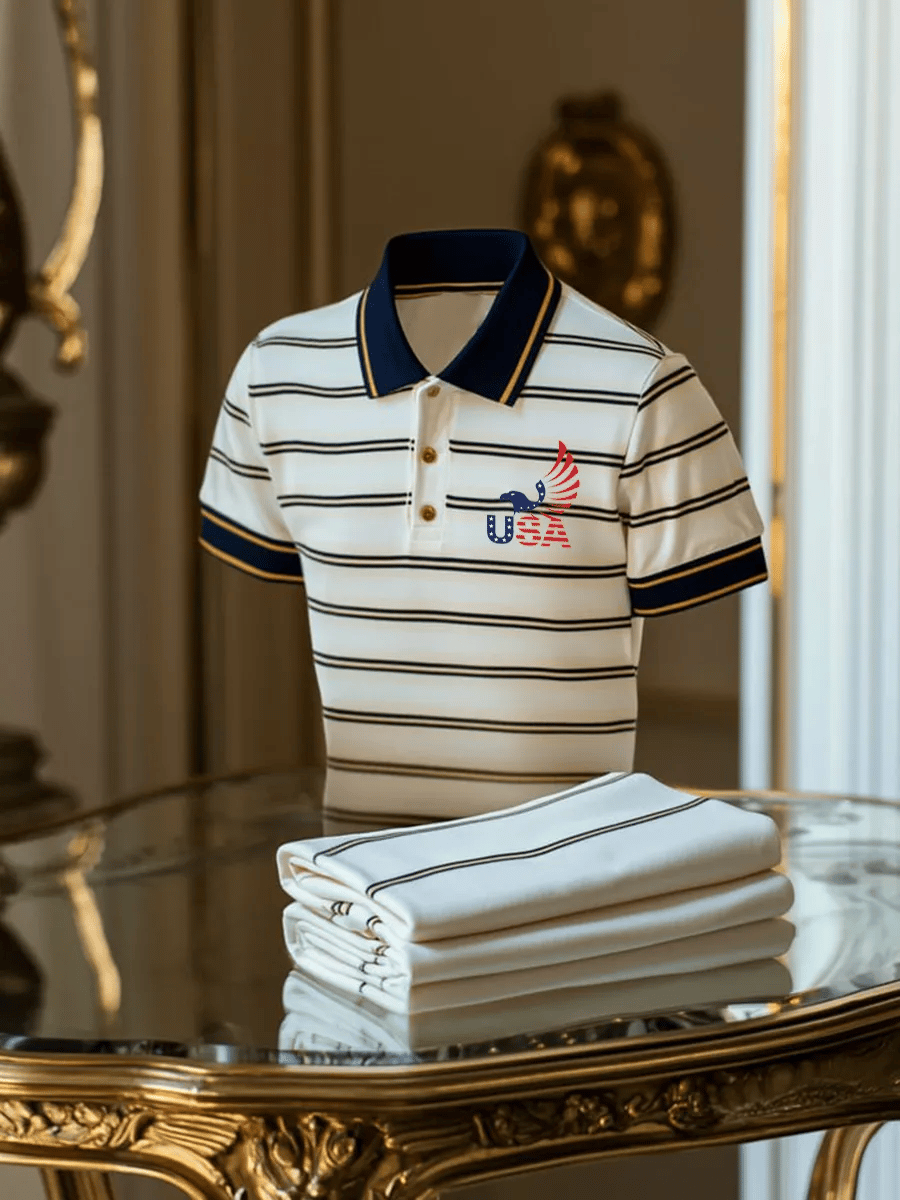 Camisa polo retro American Eagle estampado para hombre