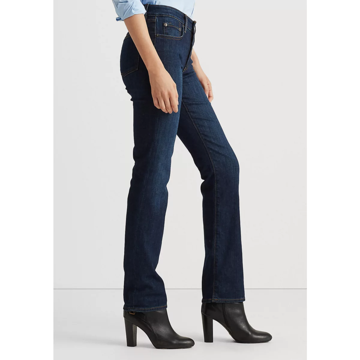 Petite Mid-Rise Straight Jeans - 3