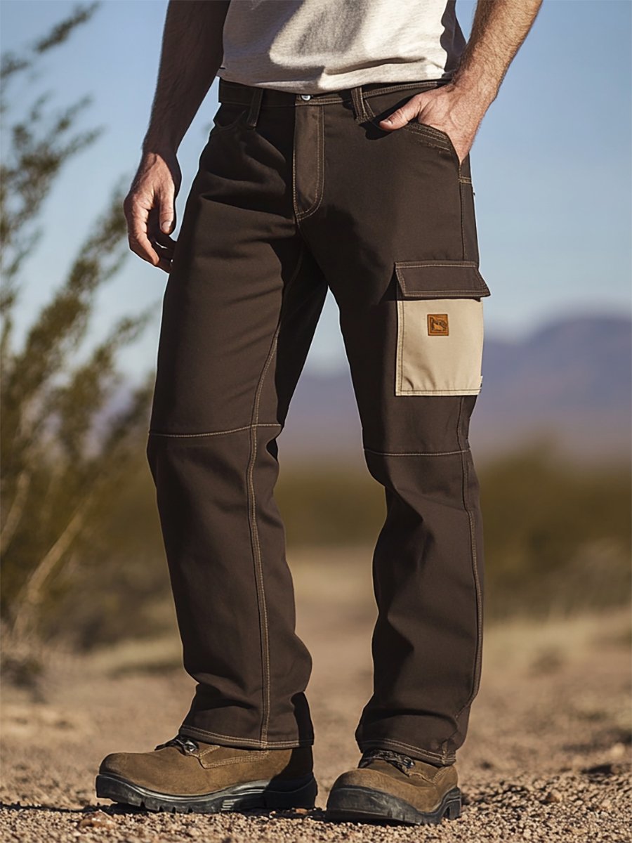 Vintage Multi-bolsillo Overalls para hombre