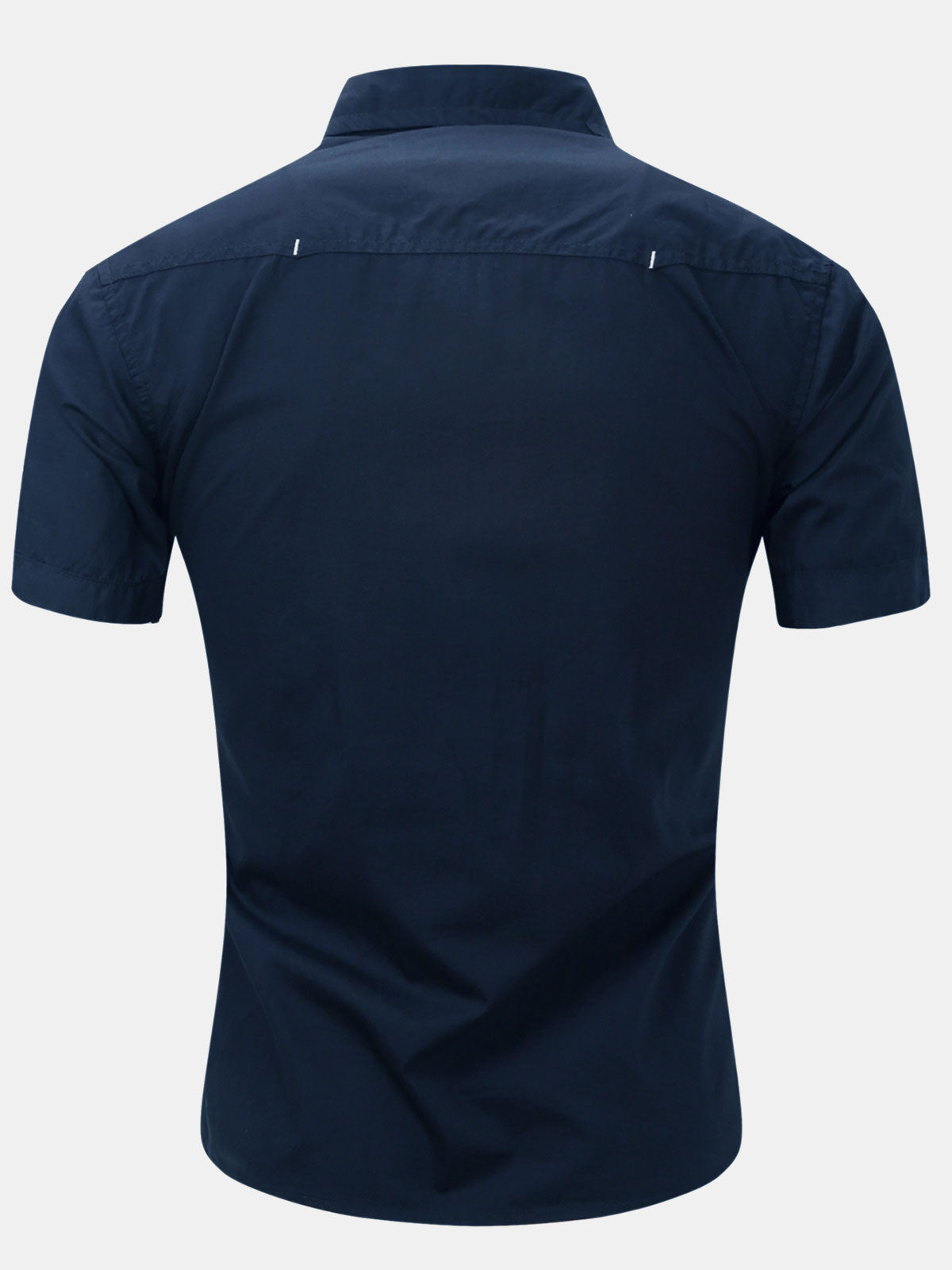 Camisa casual de algodón Pocket para exterior de manga corta para hombre