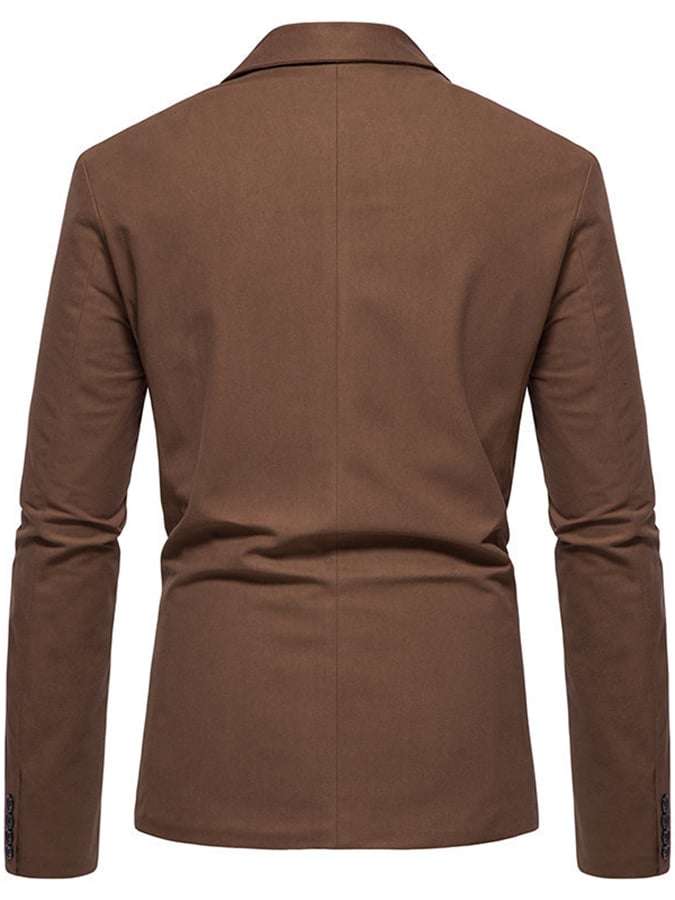 Saco formal Single-Button Faux gamuza para hombre