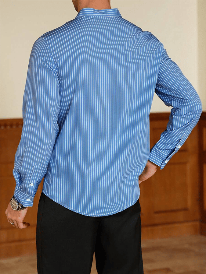 Camisa a rayas ejecutivo casual para hombre