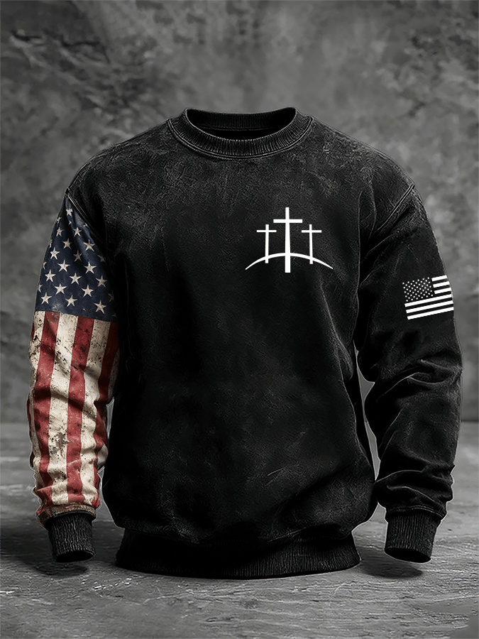 Sudadera Faith estampado cuello redondo para hombre