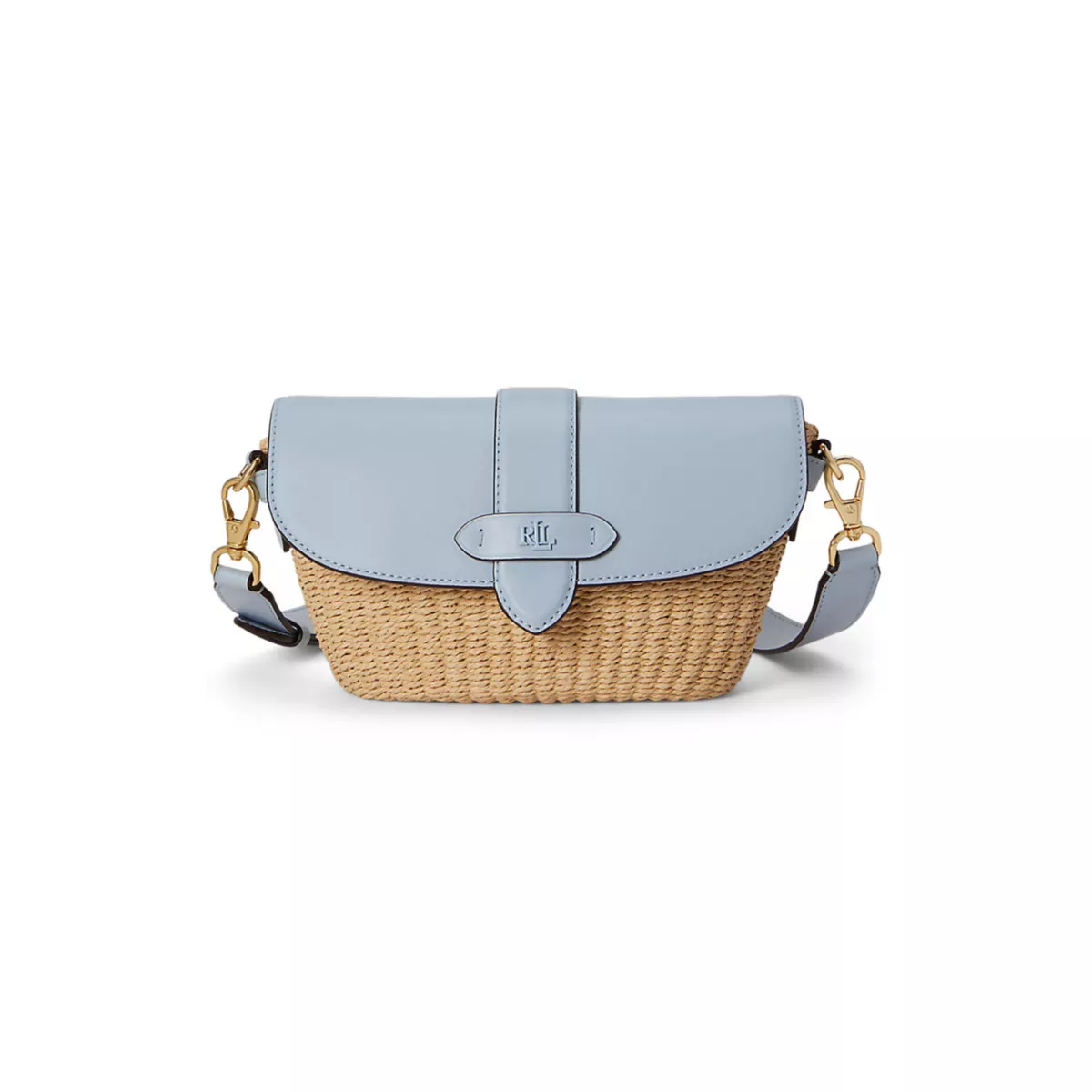 Straw-Leather Small Lynden Shoulder Bag - 2