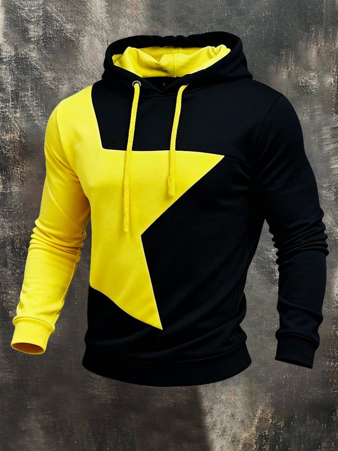Sudadera elegantee Color-Blocked Hooded para hombre