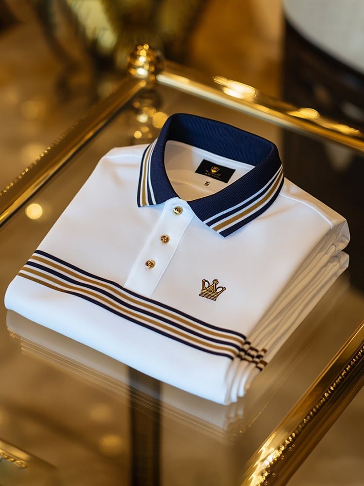 Camisa polo ejecutivo casual Button de manga corta para hombre