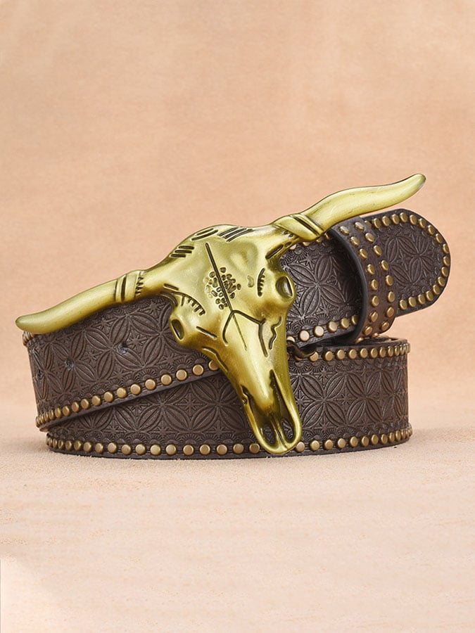 Western Denim Personalized Rivet Belt