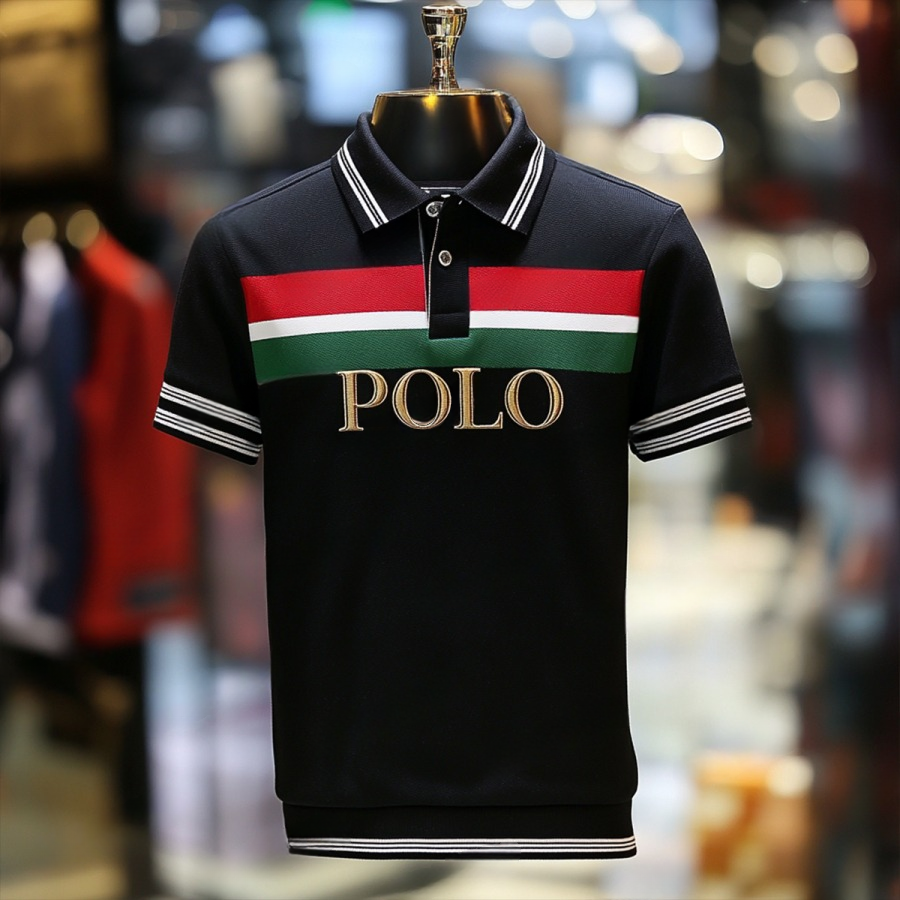 Camisa polo de lujo ejecutivo casual Vacation de manga corta