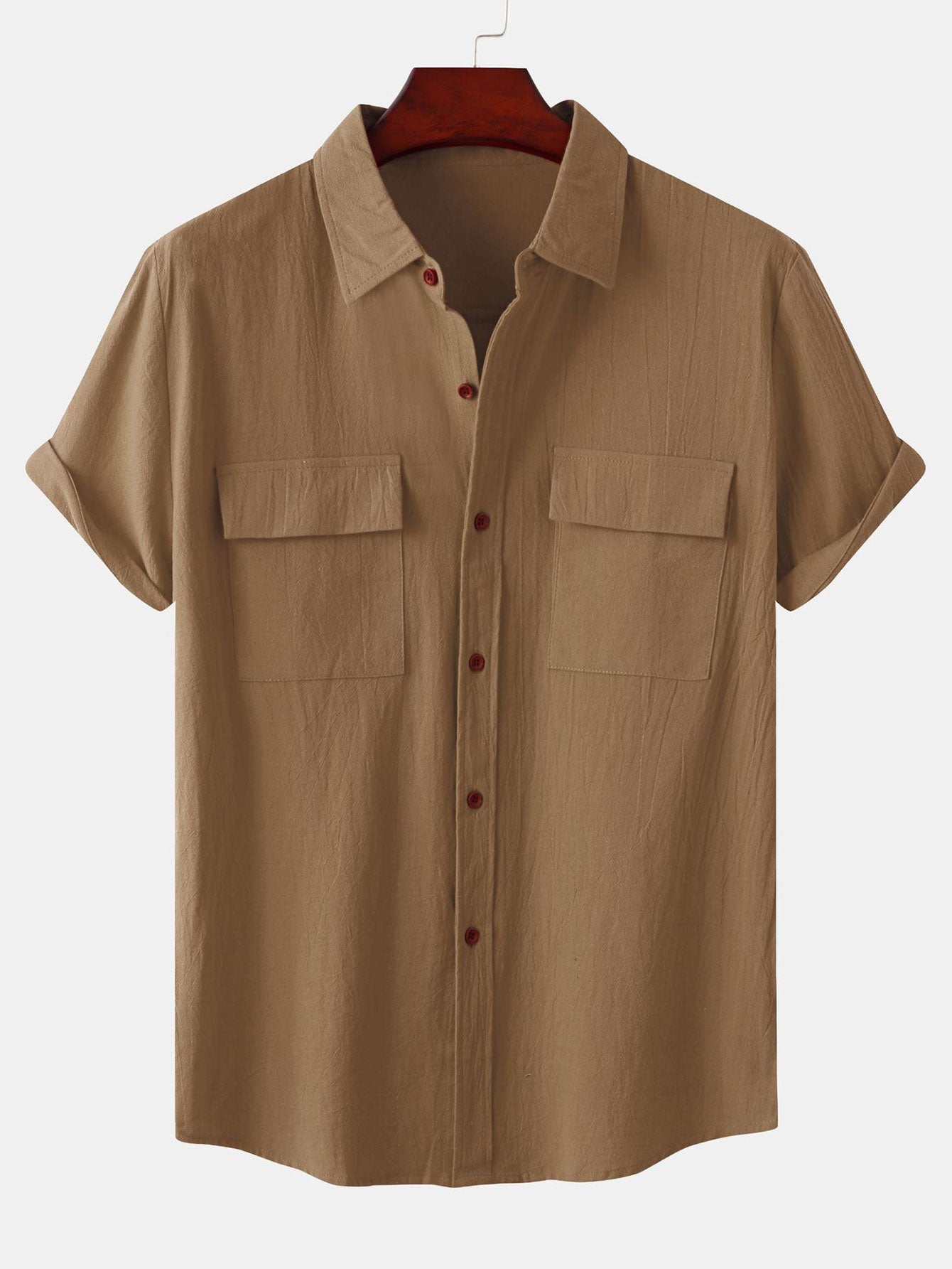 Camisa Man Button Up With Patch Pockets