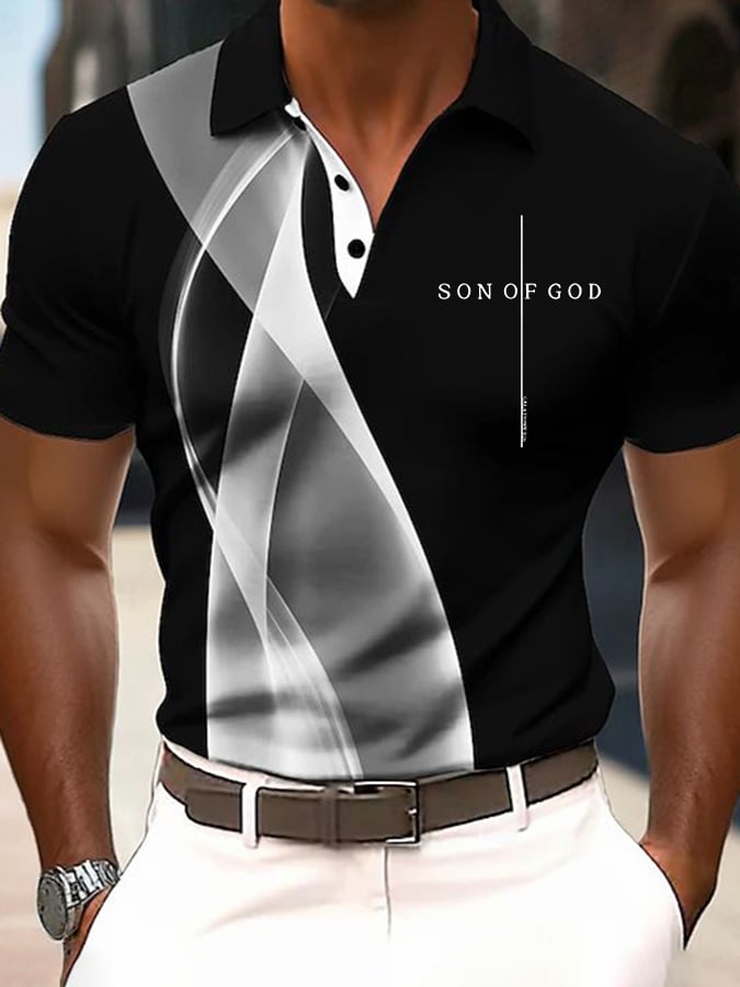 Casual Contrast Color Faith Polo para hombre
