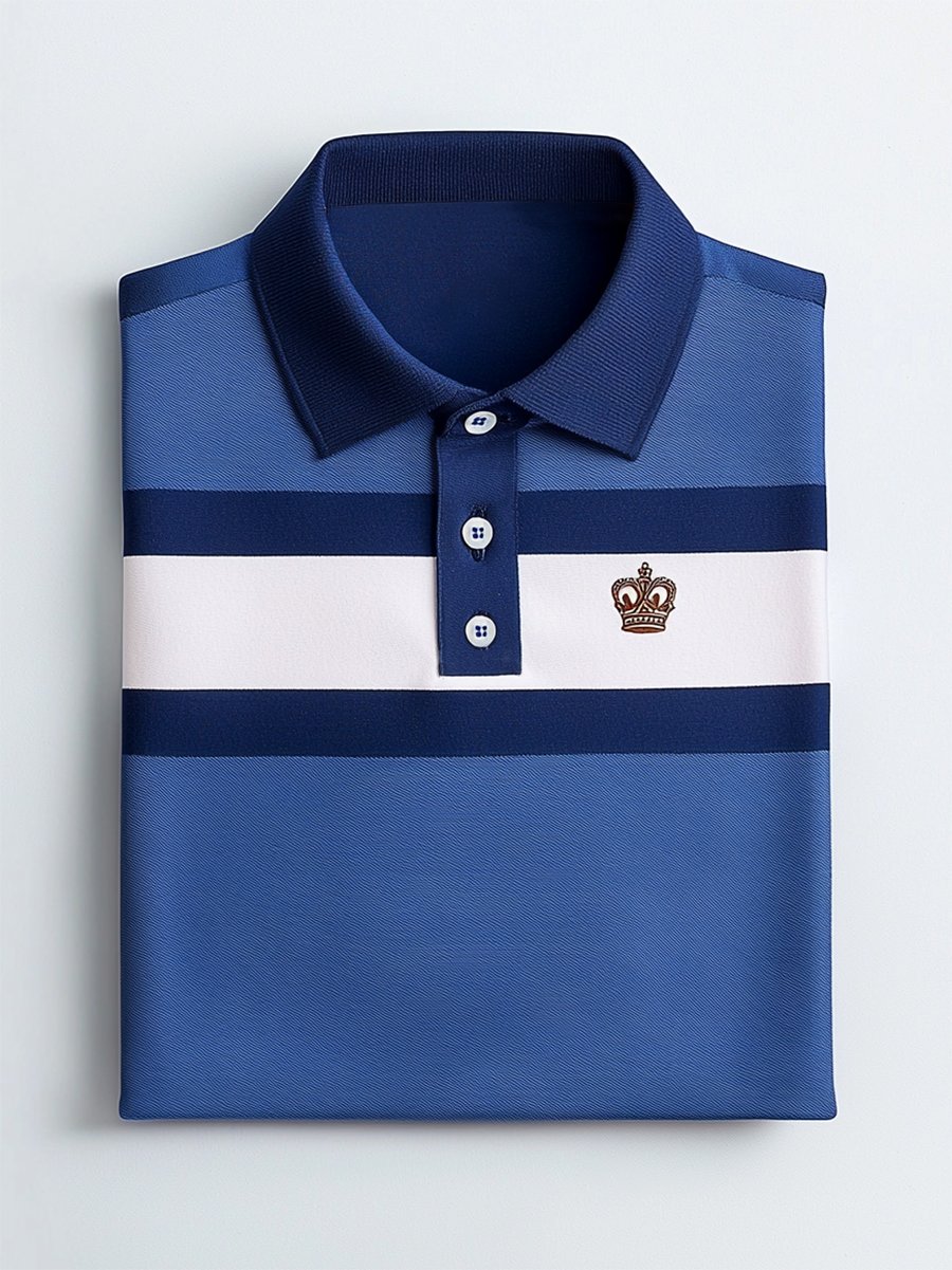 Camisa polo ejecutivo casual Button de manga corta para hombre