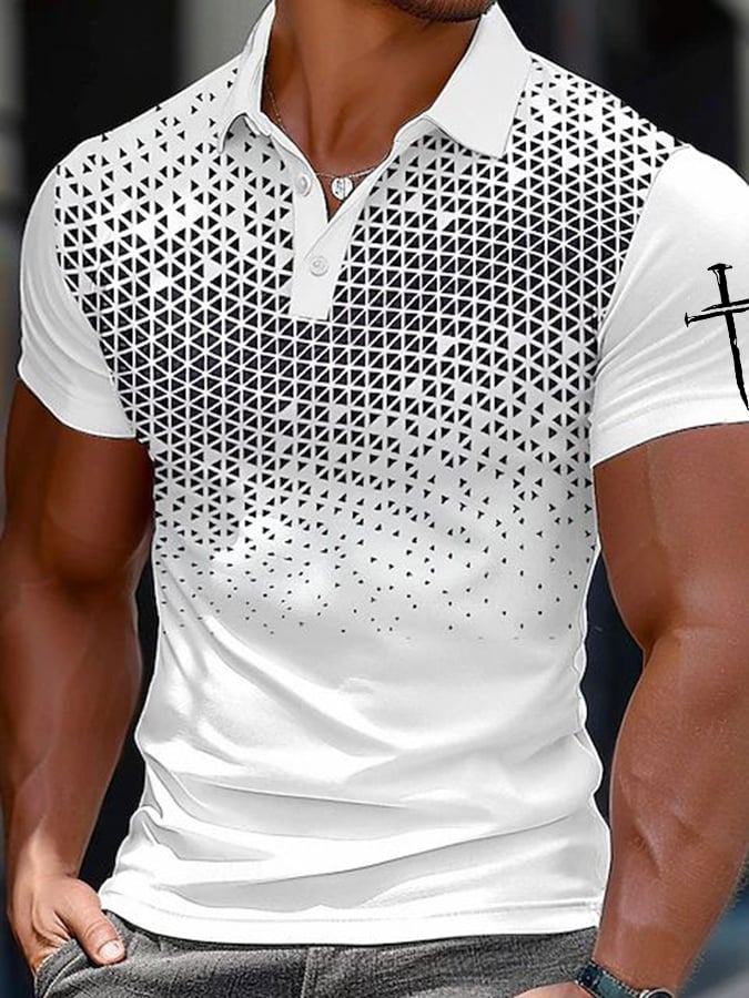 Casual Contrast Color Faith Polo para hombre