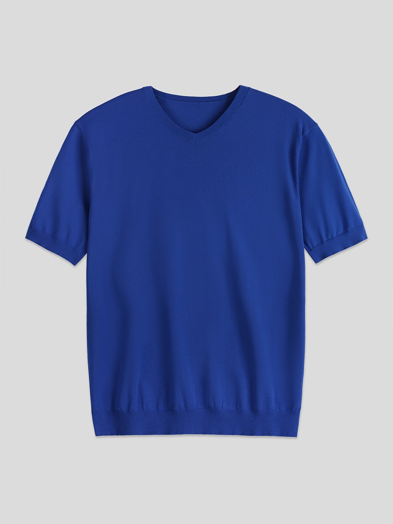 Camiseta Gentletejido de manga corta V-neck tejidoted