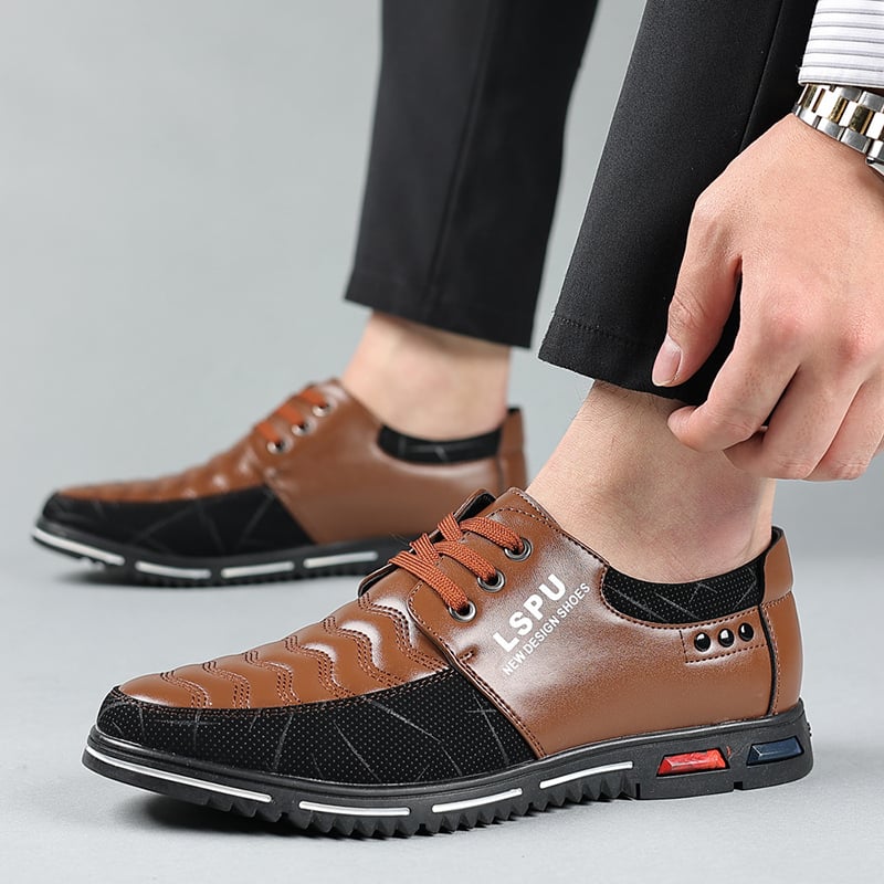 Zapatos Middle Aged And Elderly Patchpara trabajo de modaable casual cuero para hombre