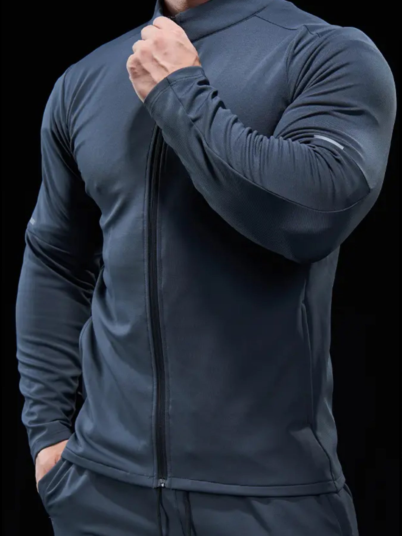 Chaqueta SmoothBlend Quick Dry Stand cuello Sports Fitness