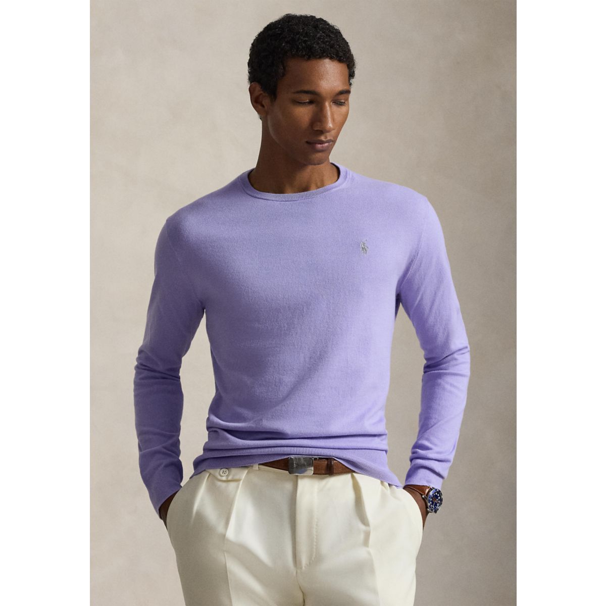 Men's Cotton Crewneck Sweater - 1