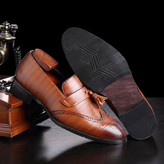 Zapatos de moda vintage Tassel cuero para hombre
