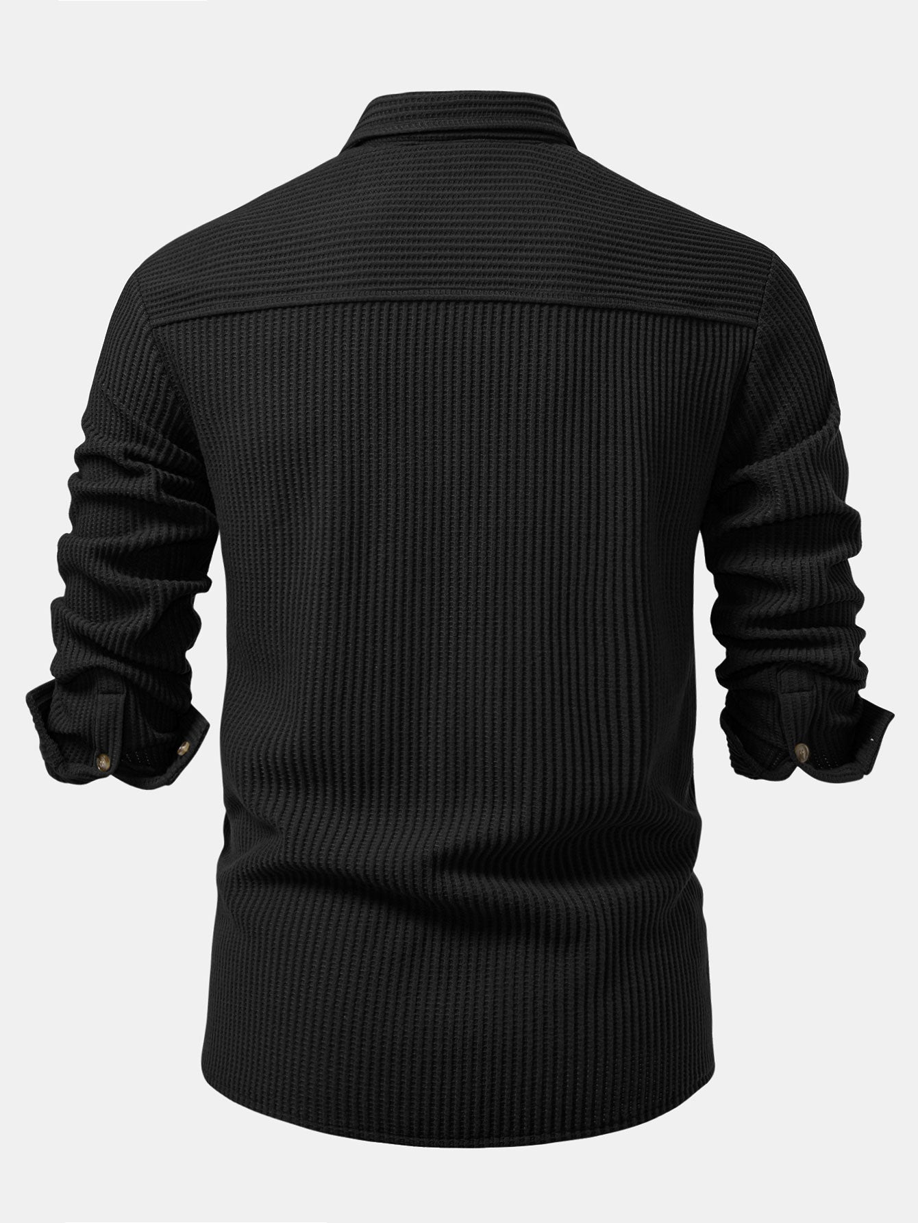 Camisa de manga larga Waffle Button Up
