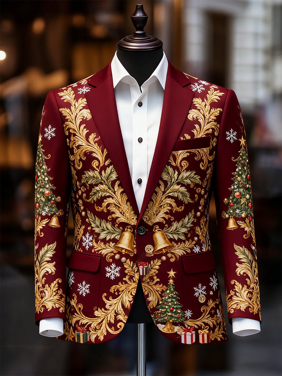 Ejecutivo casual Christmas Suit Outerwear para hombre