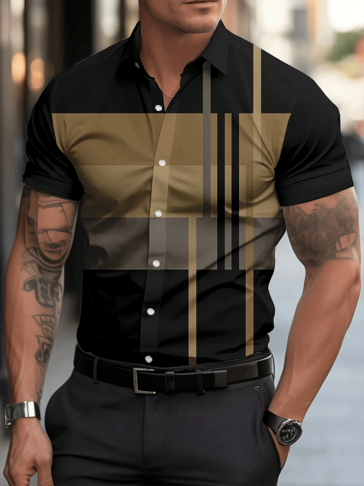 Camisa ejecutivo de manga corta para hombre