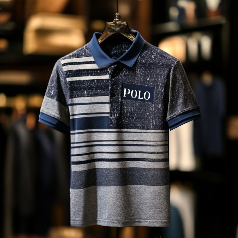 Camisa polo de lujo ejecutivo casual Vacation de manga corta