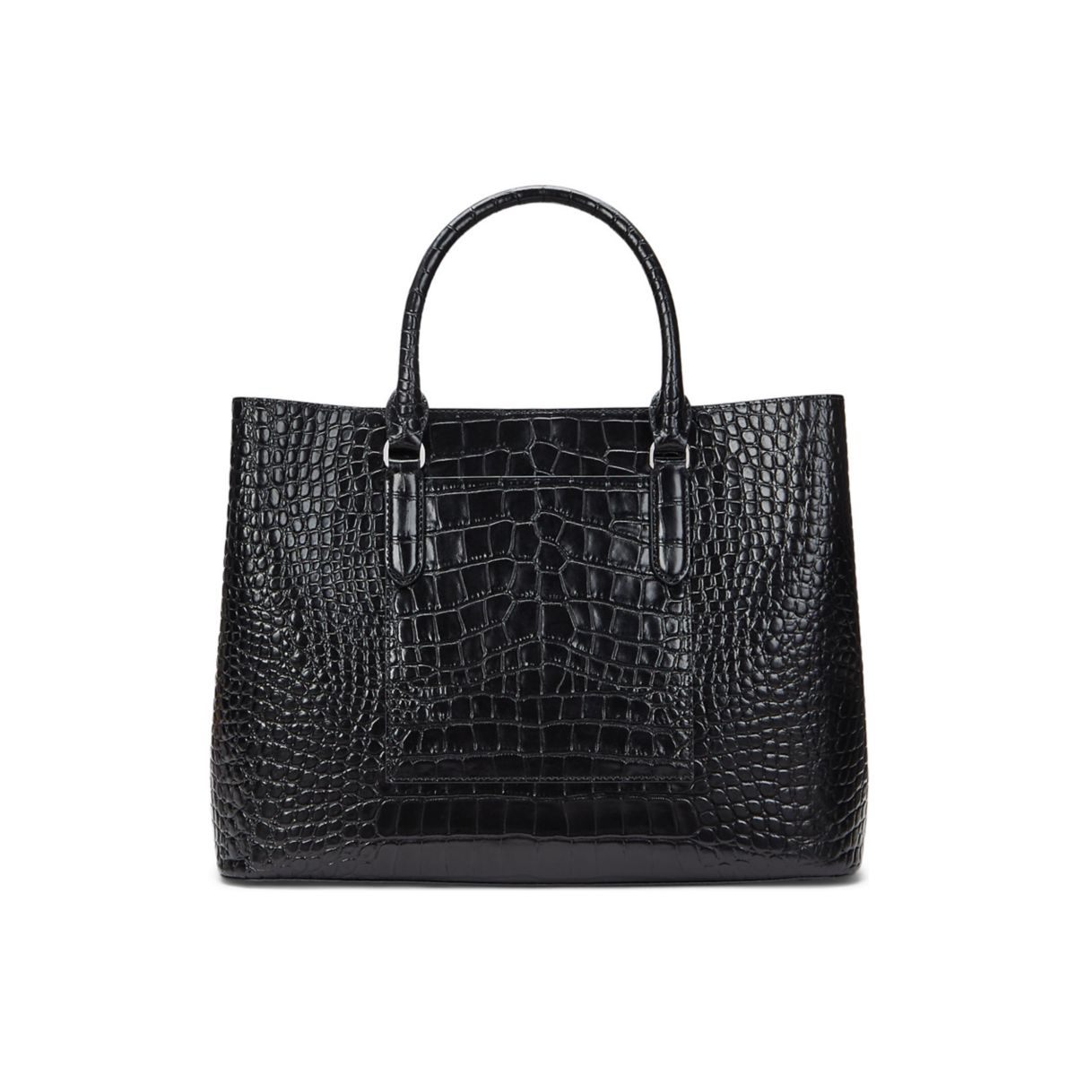 Embossed Leather Large Marcy Satchel - 2