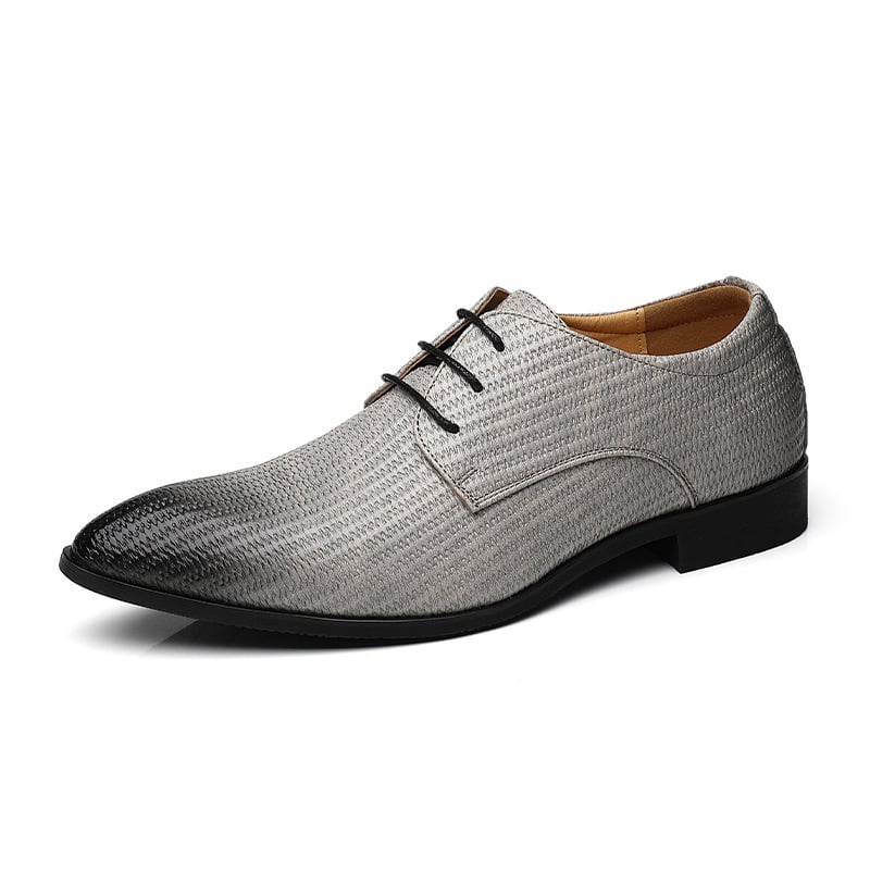 Zapatos de moda Embossed Pointed Toe Faux cuero para hombre