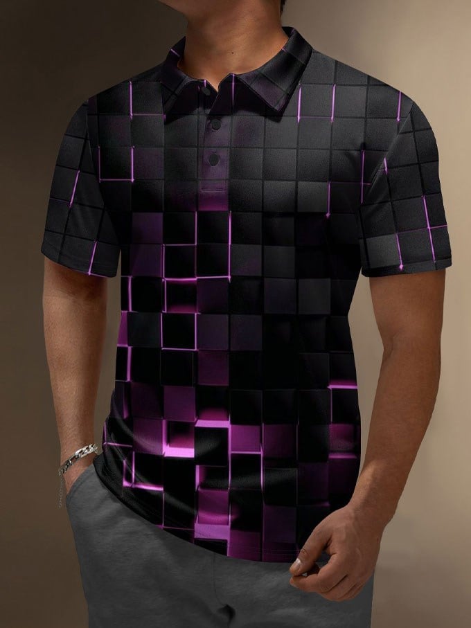Camisa polo Resort Style estampado para hombre