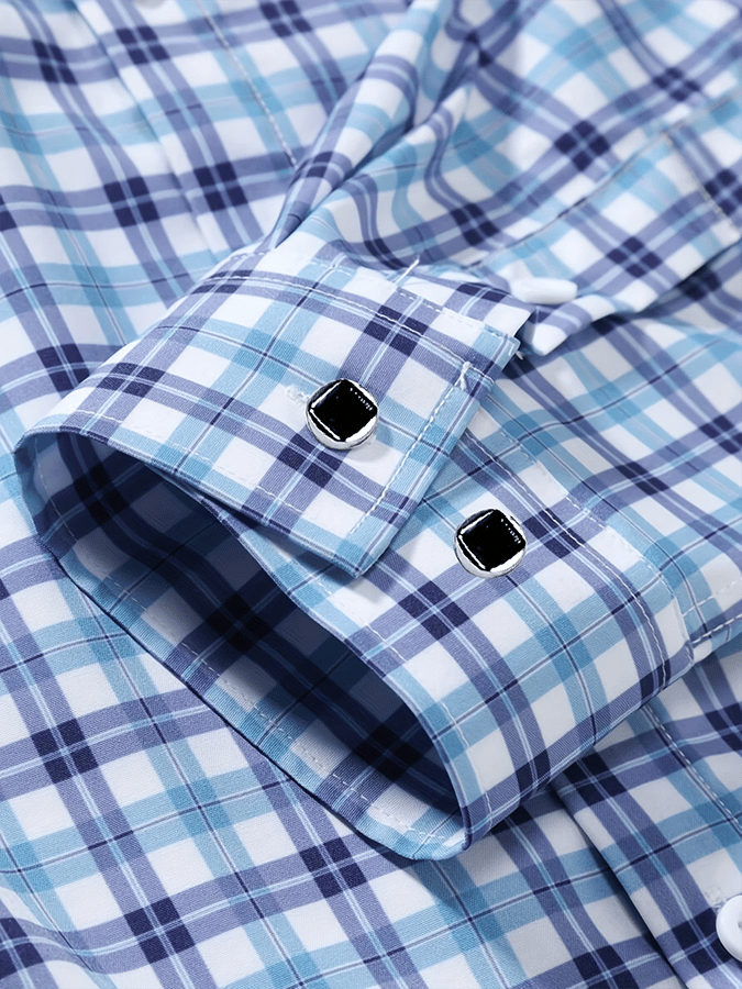 Camisa a cuadros ejecutivo casual para hombre