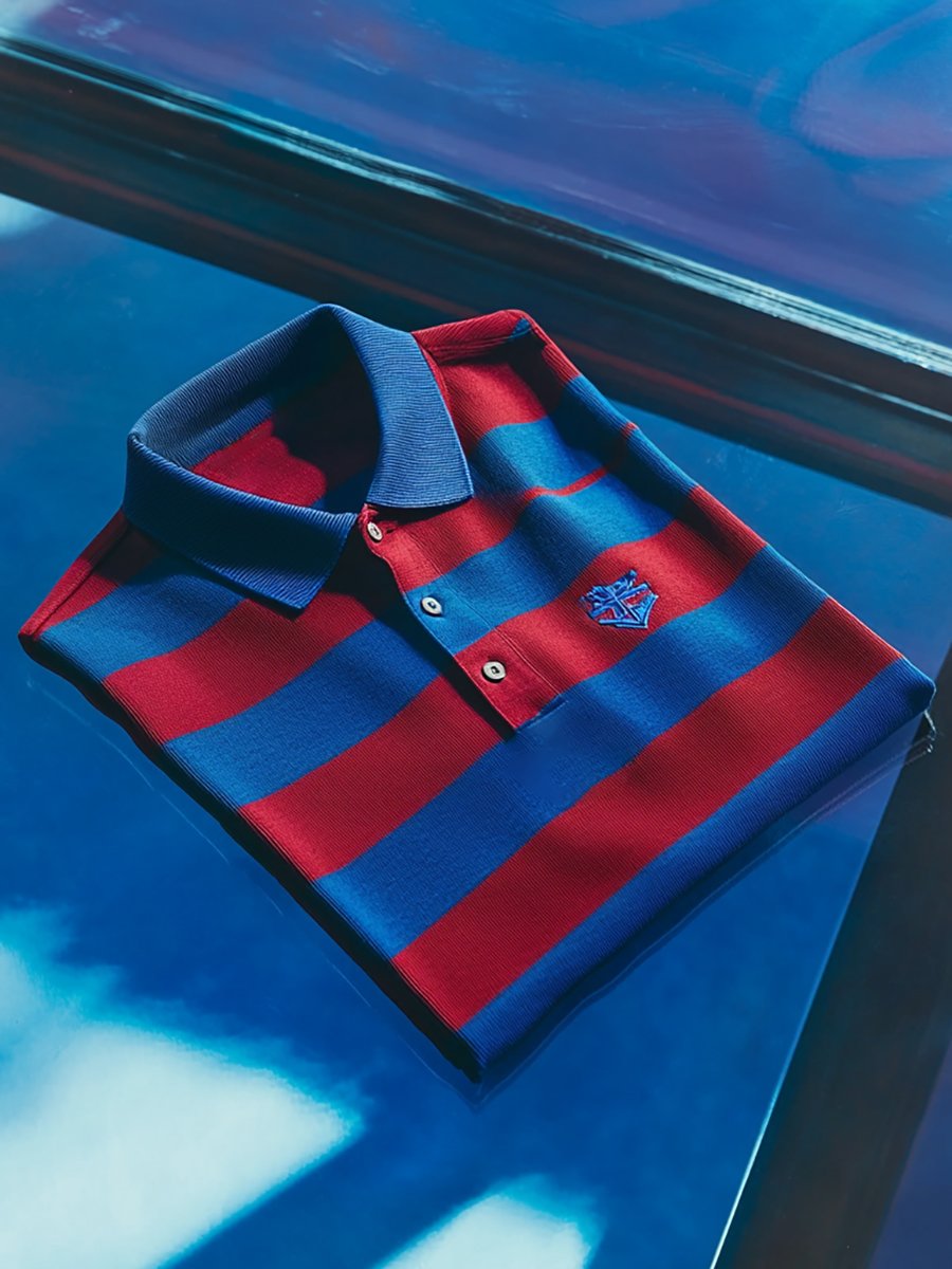 Camisa polo vintage ejecutivo de manga larga para hombre