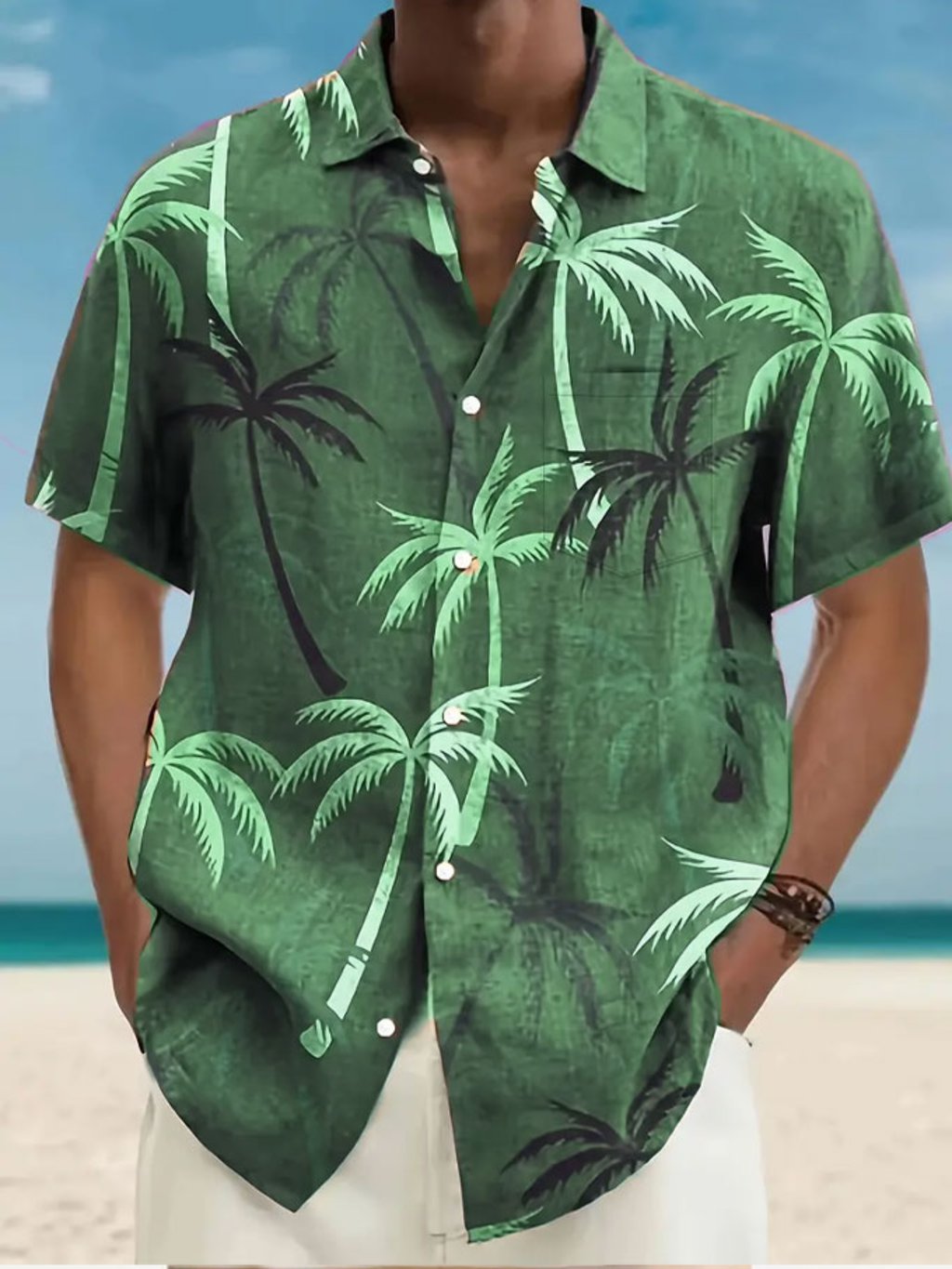 Resort Style rayas Princamiseta para hombre